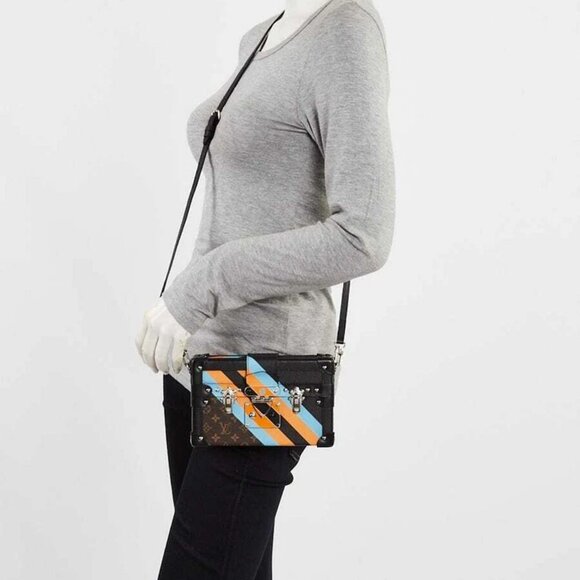 Louis Vuitton Monogram Malletage Canvas Petite Malle Bag - Picture 2 of 12